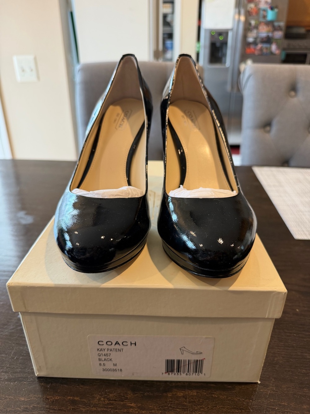 VINTAGE Coach Kay Patent Pumps in Black EUC Sz 8.5